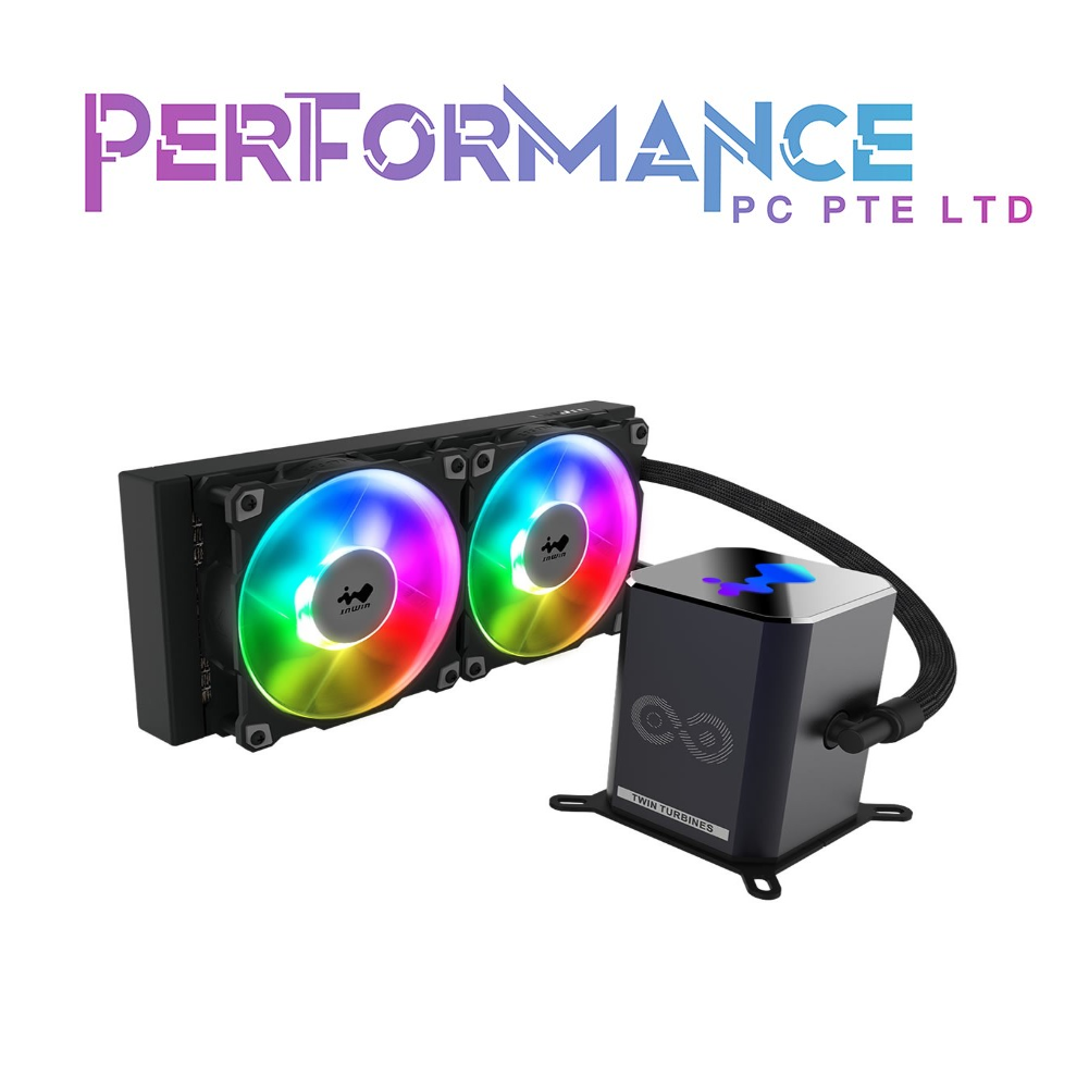 InWin SR24/SR36 PRO 240mm/360mm ARGB AIO Twin Turbine Liquid CPU Radiator  Cooler (5 YEARS WARRANTY BY AVERTEK ENTERPRISES PTE LTD)