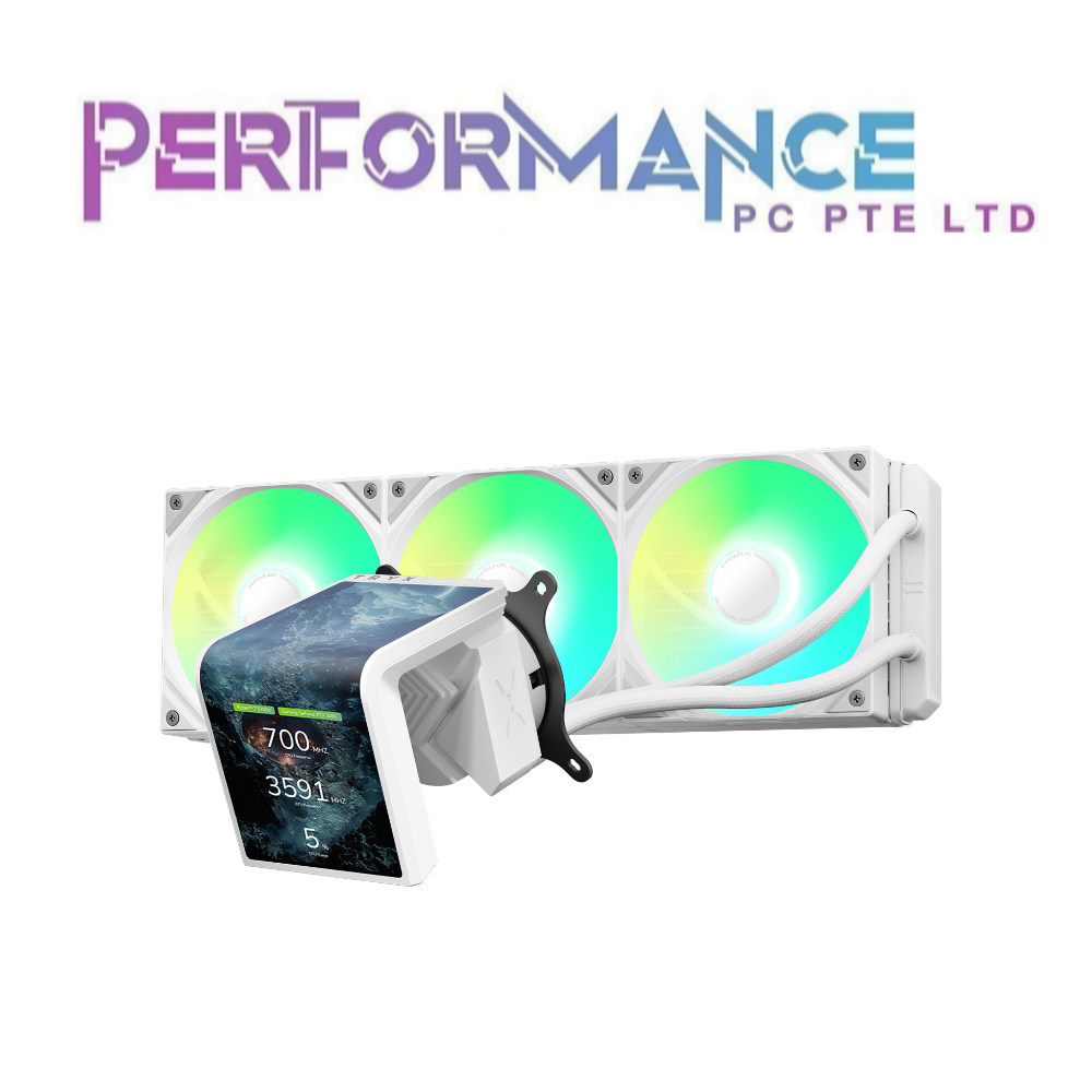 TRYX PANORAMA SE 360 ARGB Liquid Cooler Black / White 6.5 inch curved amoled screen (6 YEARS WARRANTY BY BAN LEONG TECHNOLOGY PTE LTD)+(2 YEARS WARRANTY (FOR SCREEN) BY BAN LEONG TECHNOLOGY PTE LTD)
