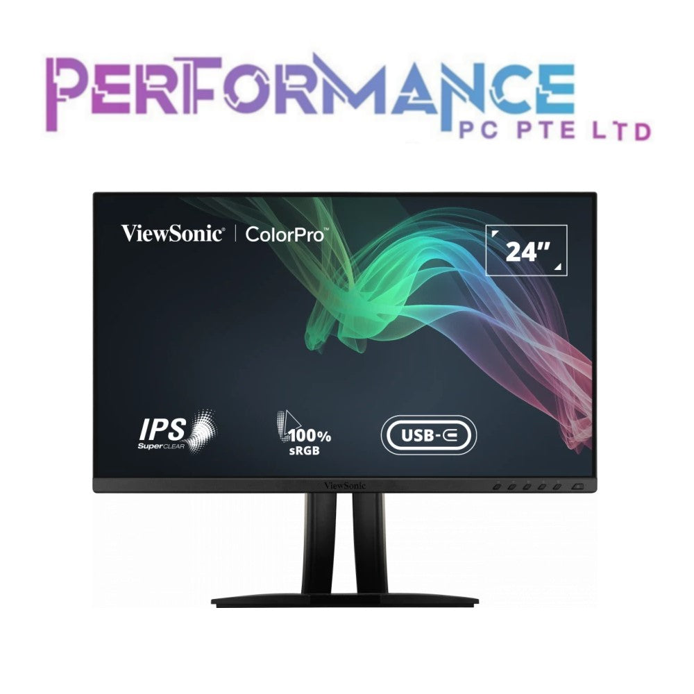 VIEWSONIC VP2456 24" FHD PANTONE VALIDATED 100% SRGB AND FACTORY Monitor with 60W (3 YEARS WARRATY BY KAIRA TECHNOLOGIES