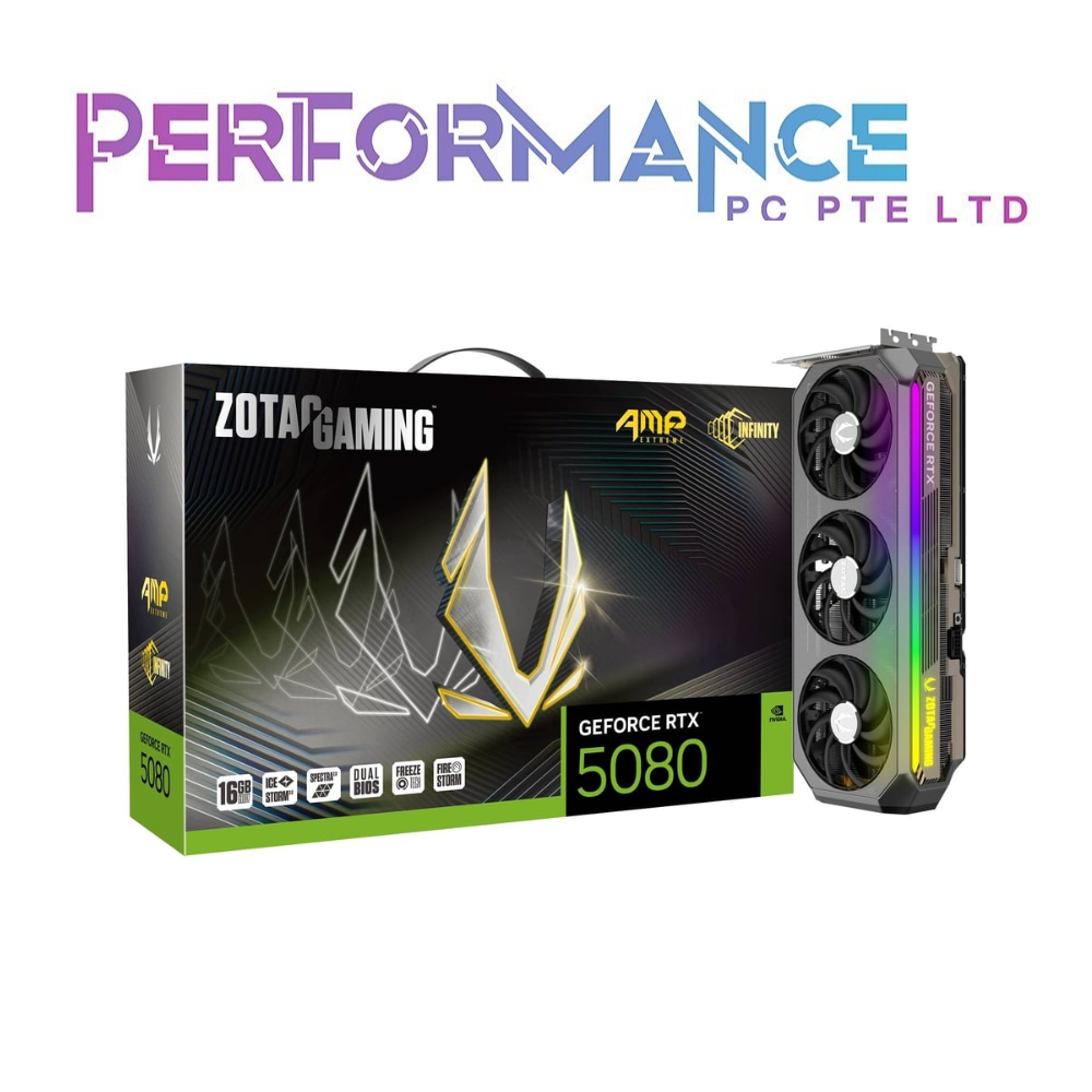 ZOTAC GAMING GEFORCE RTX 5080 RTX5080 AMP EXTREME INFINITY ULTRA 16GB (3 YEARS WARRANTY BY TECH DYNAMIC PTE LTD)