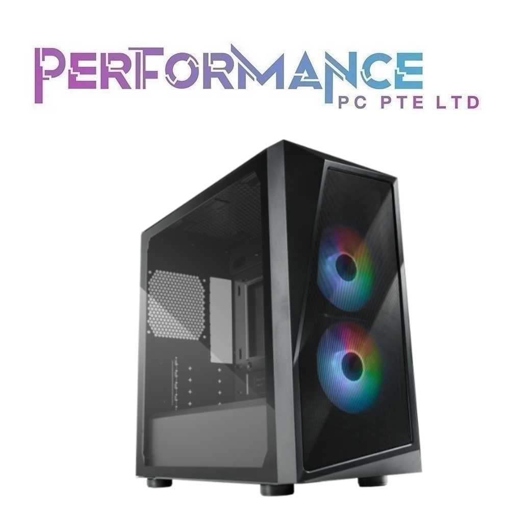 Cooler Master CMP320 MESH ARGB m-ATX CASE Tempered Glass with 2 fans - Black (2 YEARS WARRANTY BY BAN LEONG TECHNOLOGIES PTE LTD)