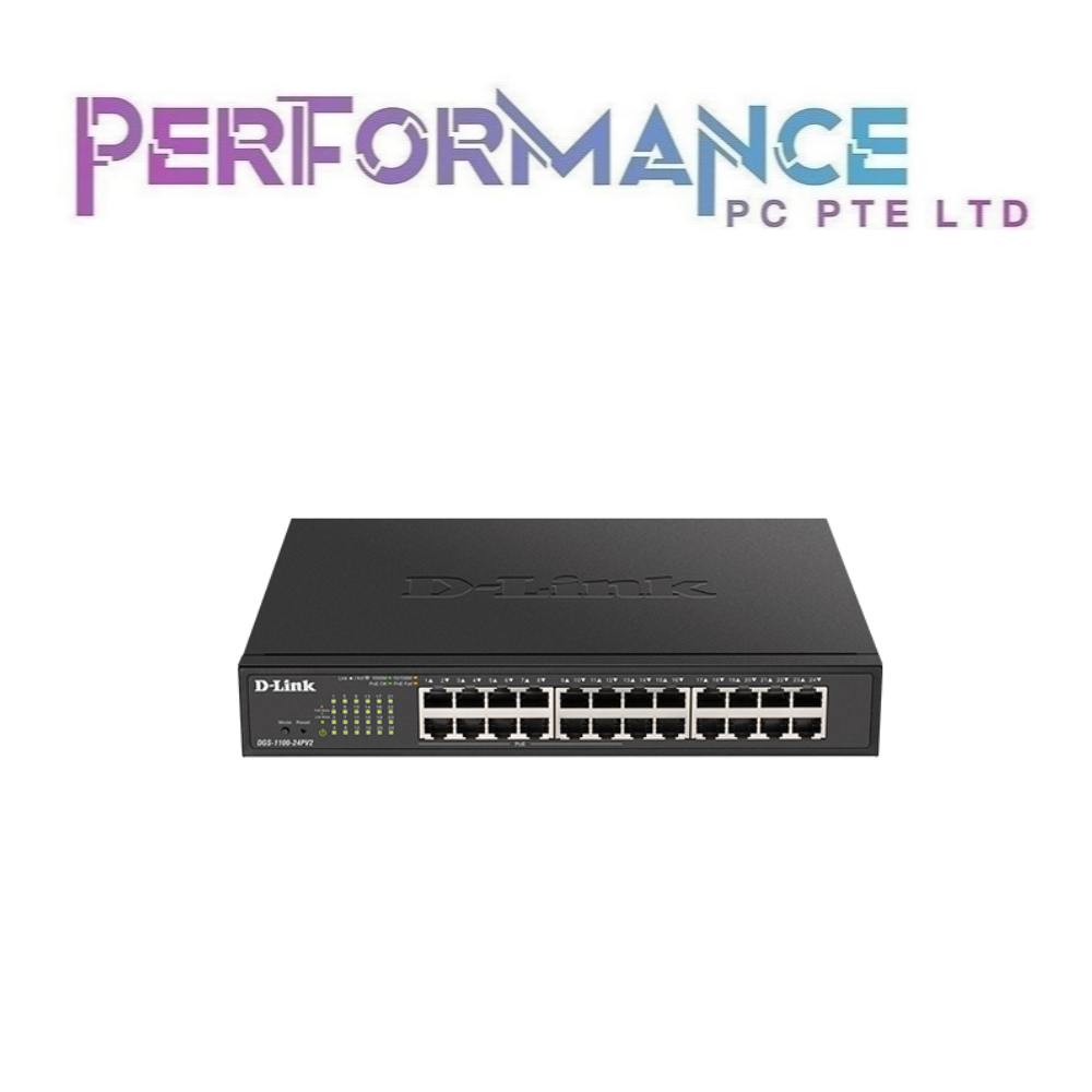 D-Link DGS-1100-24PV2 24-port Gigabit Smart Managed PoE 100W Switch (LIMITED LIFETIME WARRANTY BY BAN LEONG TECHNOLOGY PTE LTD)