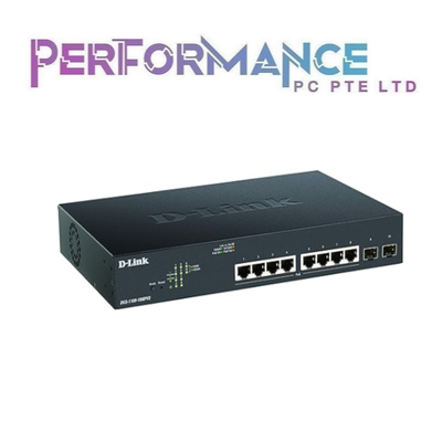 D-Link DGS-1100-10MPV2 10-port Gigabit Smart Managed PoE 130W Switch (LIMITED LIFETIME WARRANTY BY BAN LEONG TECHNOLOGY PTE LTD)