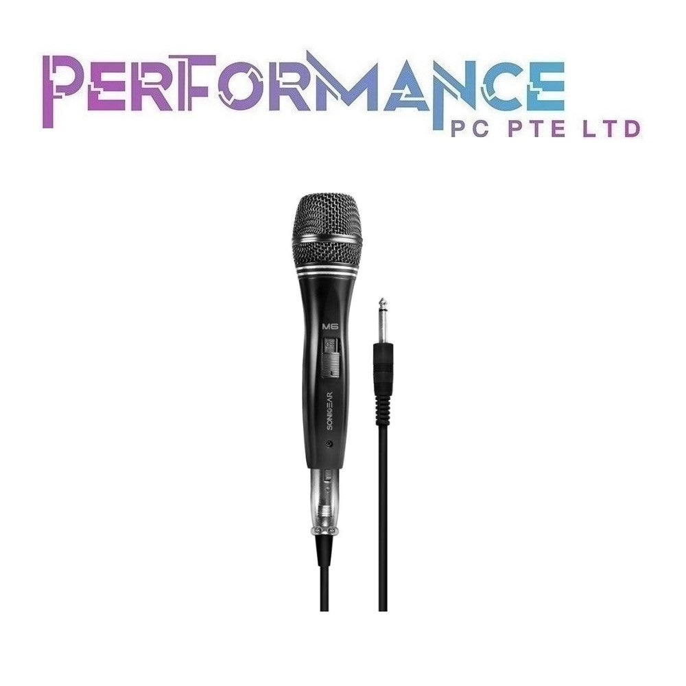 SONICGEAR M6 WIRED KARAOKE MICROPHONE, DYNAMIC AND PROFESSIONAL, 6M CABLE LENGTH (1 YEAR WARRANTY BY LEAPFROG DISTRIBUTION PTE LTD)