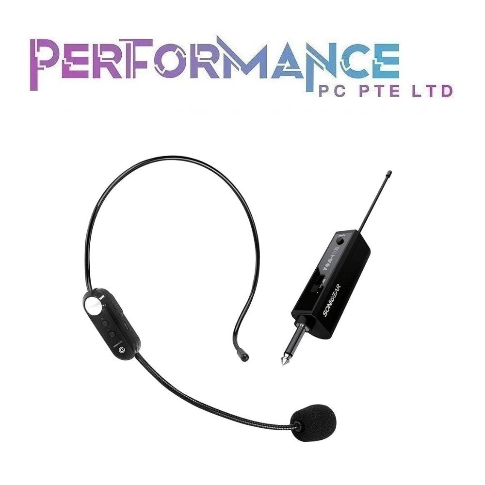 SONICGEAR WMH 100UL RECHARGEABLE HEADSET MICROPHONE, 10 HOURS BATTERY LIFE (1 YEAR WARRANTY BY LEAPFROG DISTRIBUTION PTE LTD)