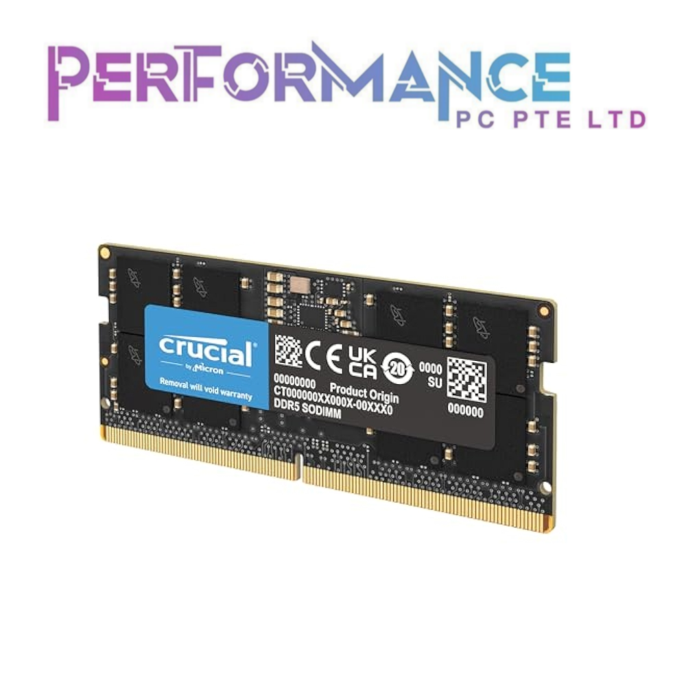 (Pre-Order)Crucial 8GB/16GB/32GB DDR5-4800 SODIMM/UDIMM CL40 (Black PCB) (LIMITED LIFETIME WARRANTY)