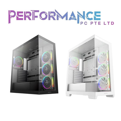 DEEPCOOL CG580 4F V2 Mid Tower Gaming Cabinet - Black/White (1 YEAR WARRANTY BY TECH DYNAMIC PTE LTD)