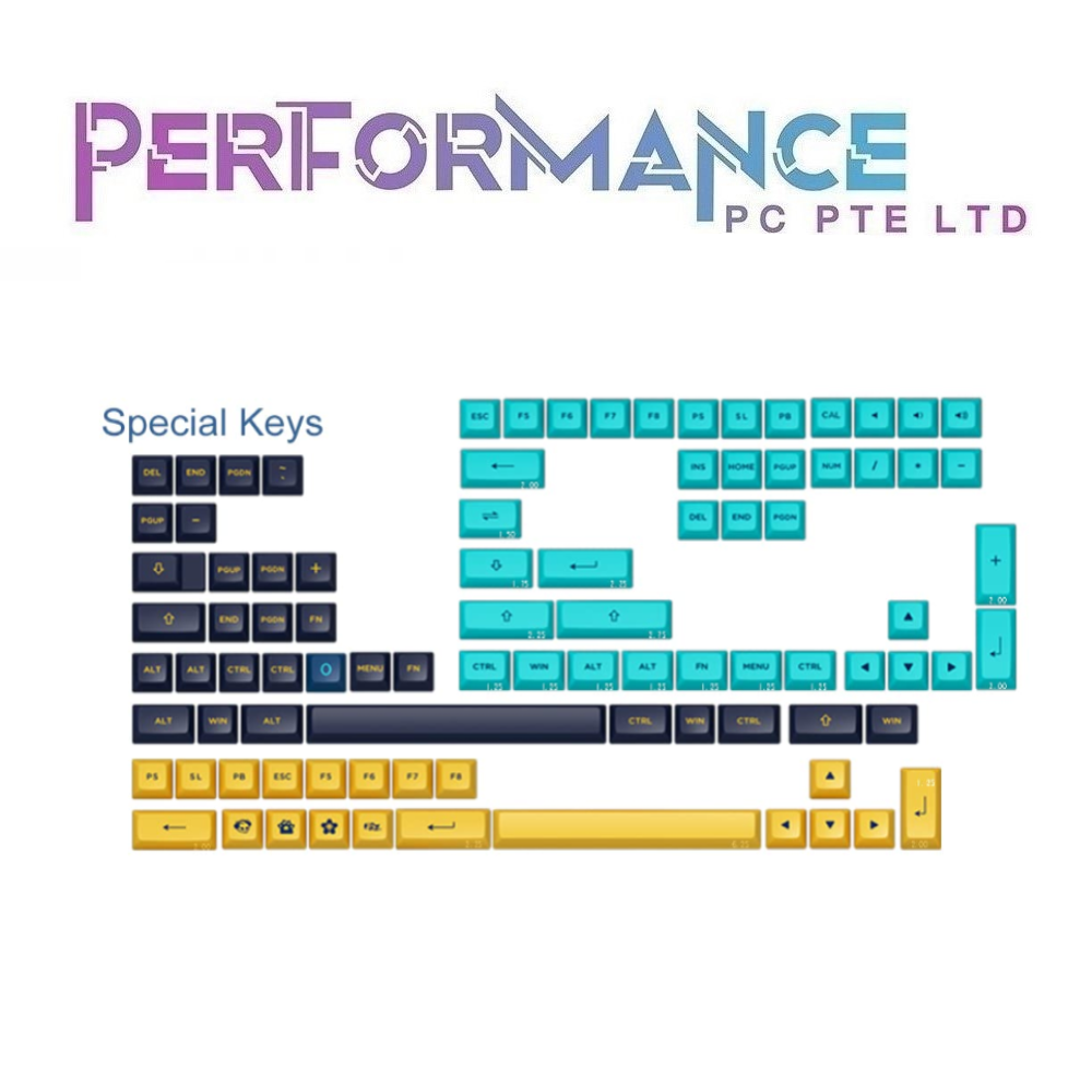 AKKO Keycap - ASA Profile - Macaw (199pcs) (1 YEAR WARRANTY BY TECH DYNAMIC PTE LTD)