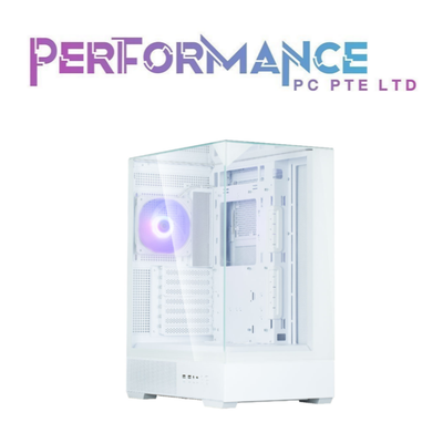 ZALMAN P40 PRISM ATX CASE BLACK/WHITE 1 ARGB FAN (1 YEAR WARRANTY BY CDL TRADING PTE LTD)