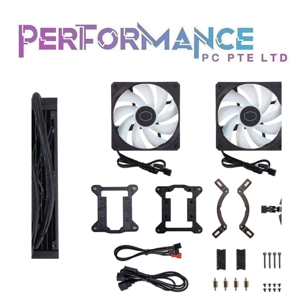 CoolerMaster MASTERLIQUID 240L CORE ARGB CPU AIO COOLER - Black / White (2 YEARS WARRANTY BY BAN LEONG TECHNOLOGIES PTE LTD)