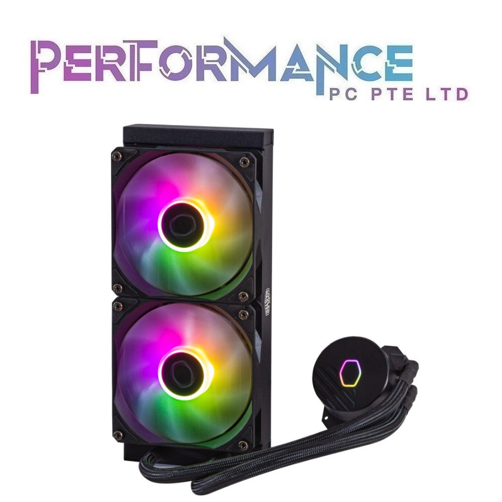 CoolerMaster MASTERLIQUID 240L CORE ARGB CPU AIO COOLER - Black / White (2 YEARS WARRANTY BY BAN LEONG TECHNOLOGIES PTE LTD)