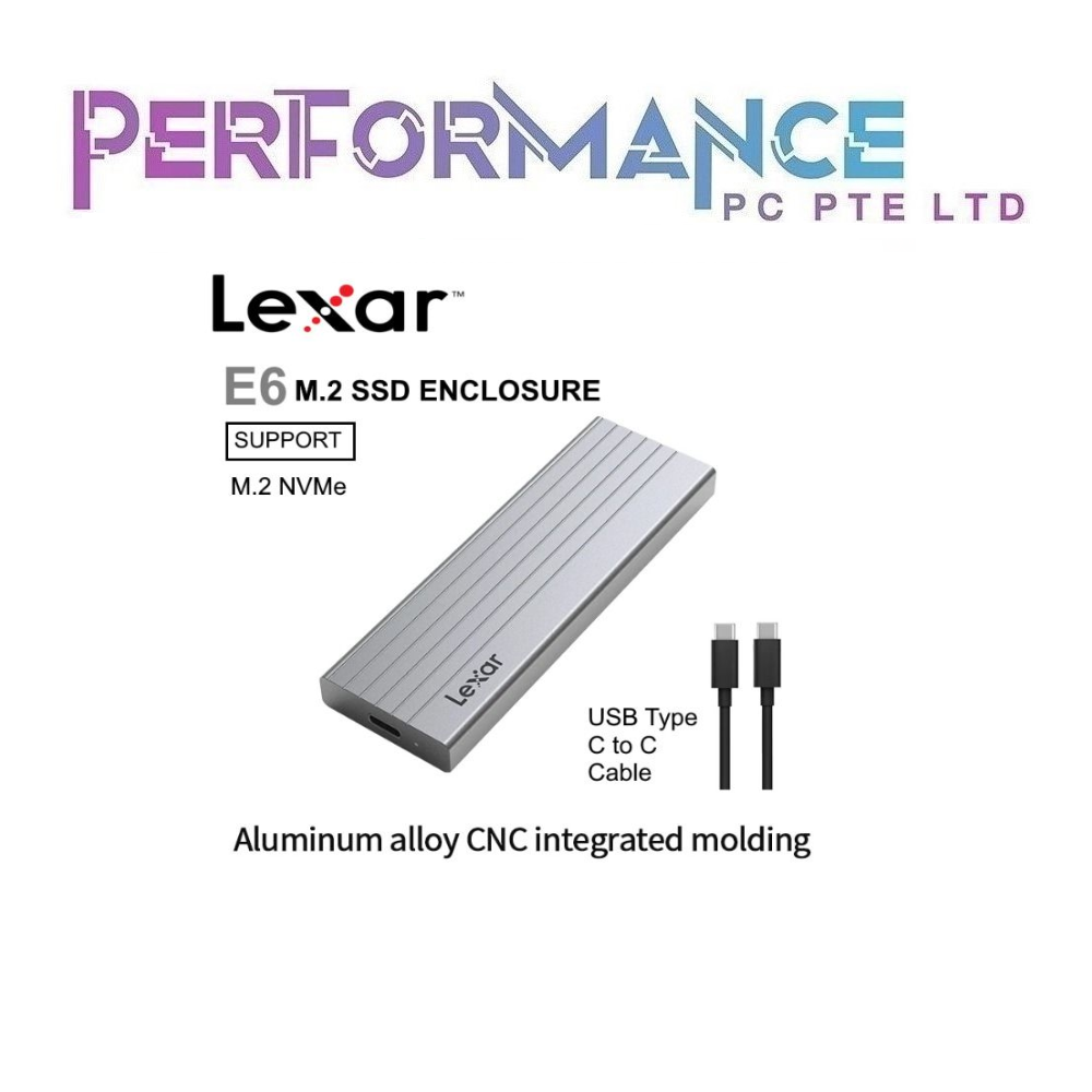 LEXAR E6 M.2 NVME SSD Enclosure  (1 YEAR WARRANTY BY TECH DYNAMIC TECHNOLOGY PTE LTD)