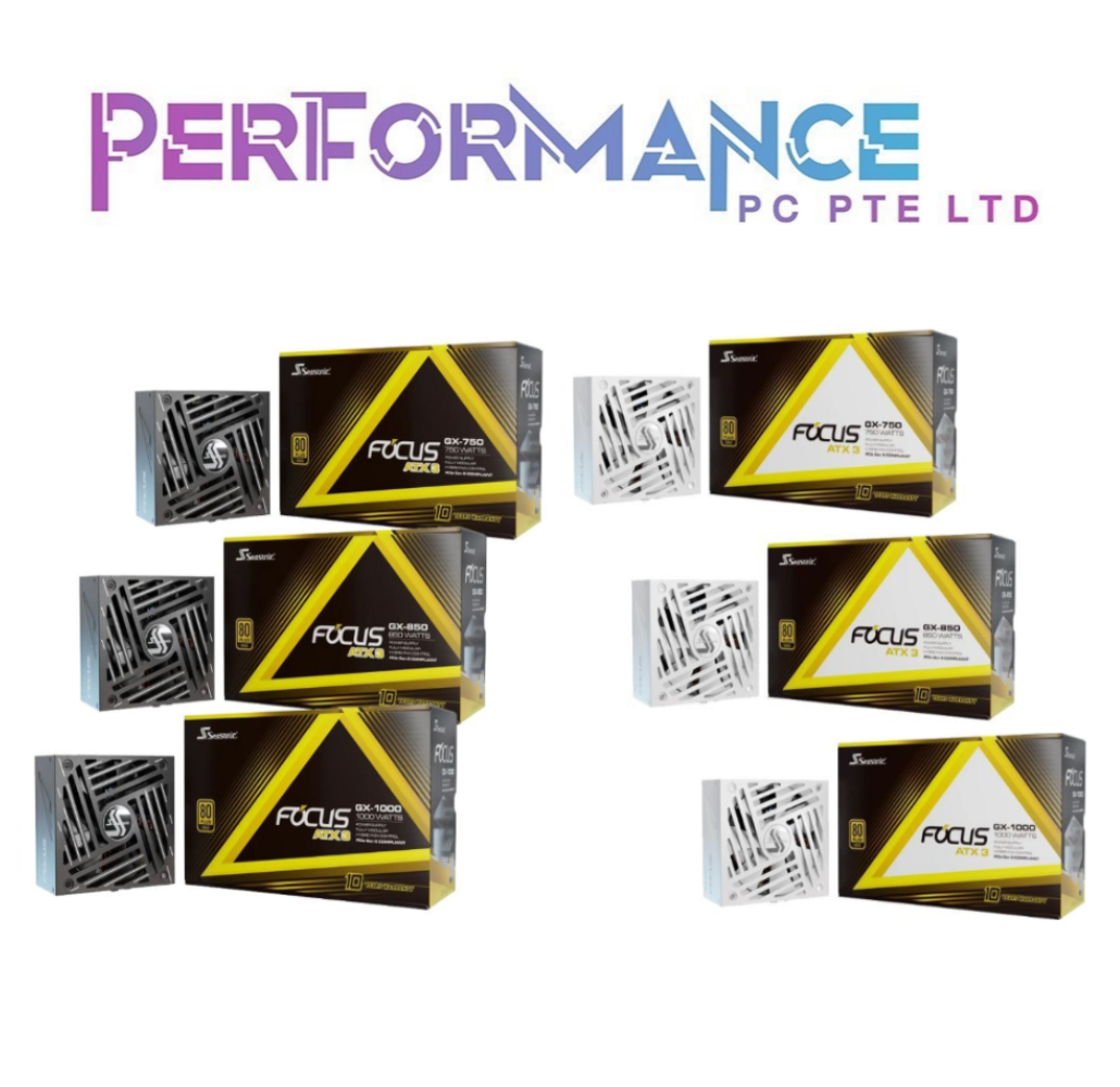 SEASONIC FOCUS GX 750W/850W/1000W FULLY MODULAR (ATX3.1) BLACK/WHITE (10 YEARS WARRANTY BY CORBELL TECHNOLOGIES PTE LTD)