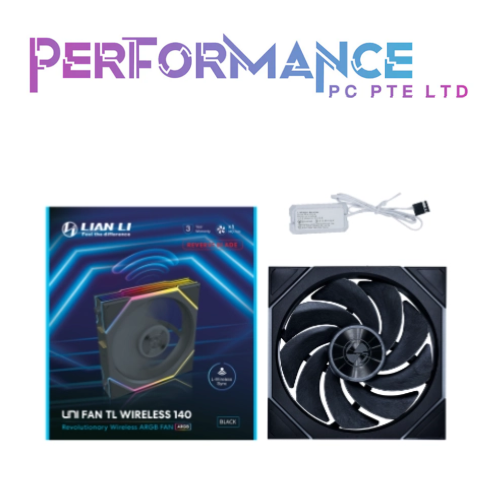LIAN LI UNI FAN TL WIRELESS 140 NORMAL / REVERSE- 1pc Black / White (3 YEAR WARRANTY BY CORBELL TECHNOLOGY PTE LTD)
