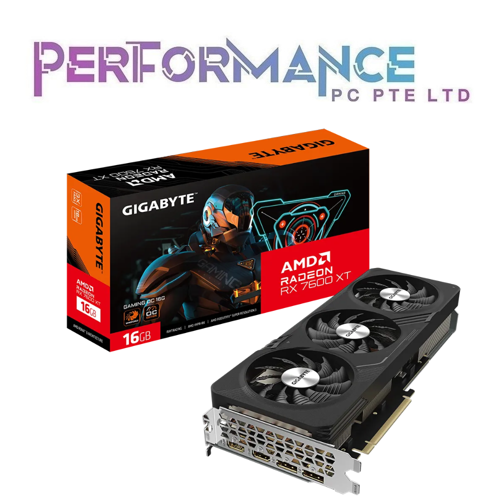 GIGABYTE Radeon RX 7600 XT RX7600 XT RX 7600XT GAMING OC 16G (3 YEARS WARRANTY BY CDL TRADING PTE LTD)