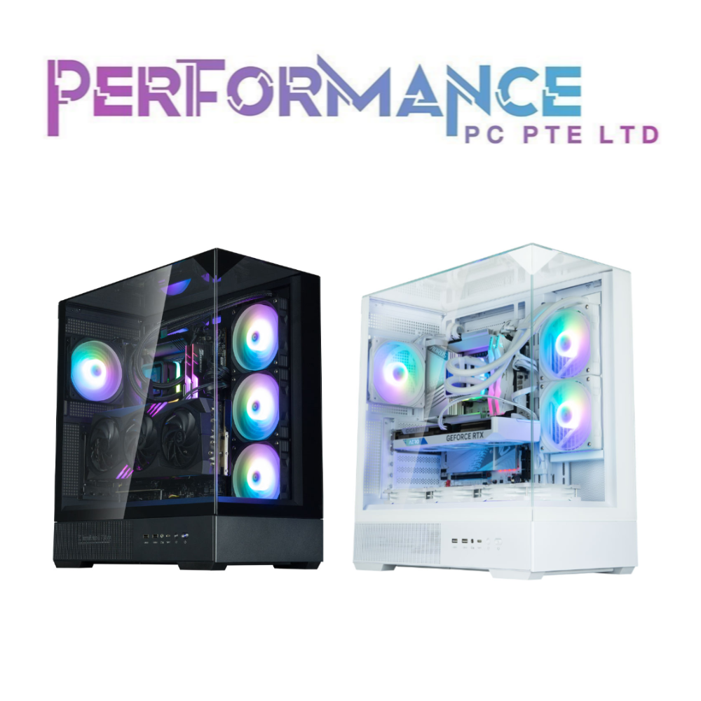 ZALMAN P40 PRISM ATX CASE BLACK/WHITE 1 ARGB FAN (1 YEAR WARRANTY BY CDL TRADING PTE LTD)