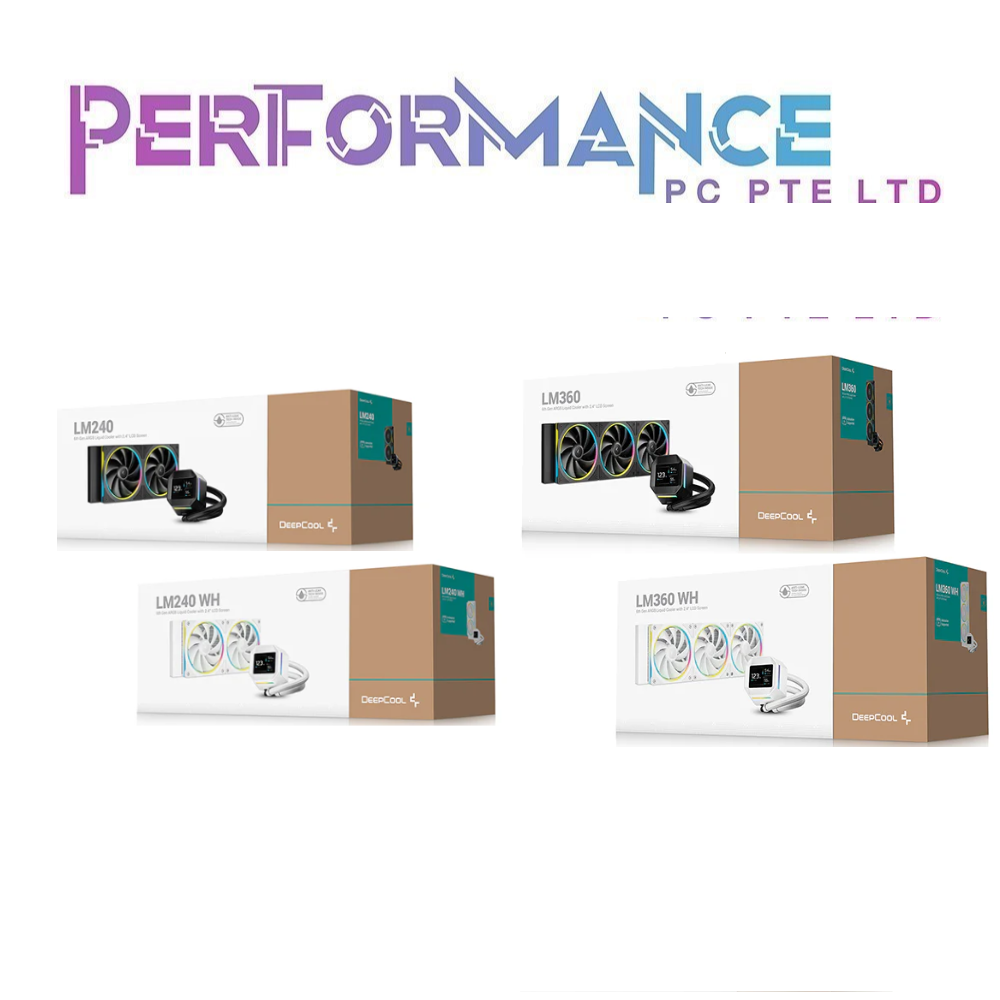 DEEPCOOL LM240/lm360 BLACK/WHITE AIO CPU COOLER (3 YEARS WARRANTY BY TECH DYNAMIC PTE LTD)