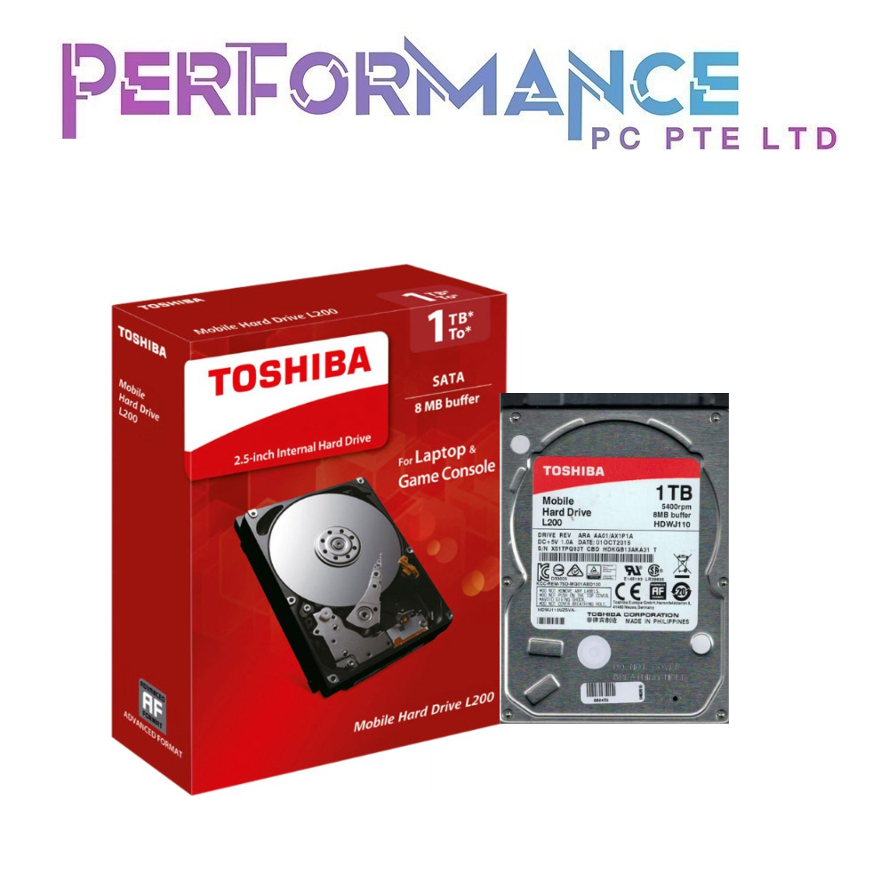 TOSHIBA L200 PERFORMANCE DESKTOP INTERNAL 2.5 " HDD 1TB / 2TB 5400 rpm (3 YEARS WARRANTY)