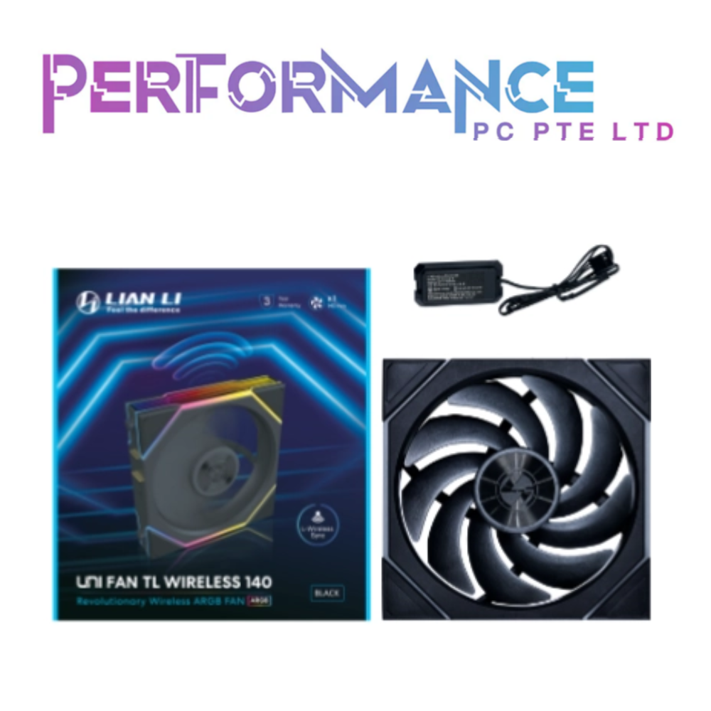 LIAN LI UNI FAN TL WIRELESS 140 NORMAL / REVERSE- 1pc Black / White (3 YEAR WARRANTY BY CORBELL TECHNOLOGY PTE LTD)
