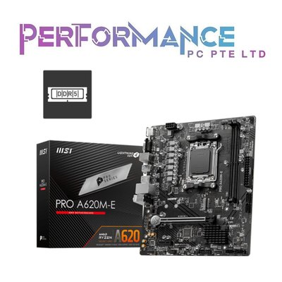 MSI PRO A620M-E A620ME A 620M-E A 620ME DDR5 mATX Motherboard (3 YEARS WARRANTY BY CORBELL TECHNOLOGY PTE LTD)