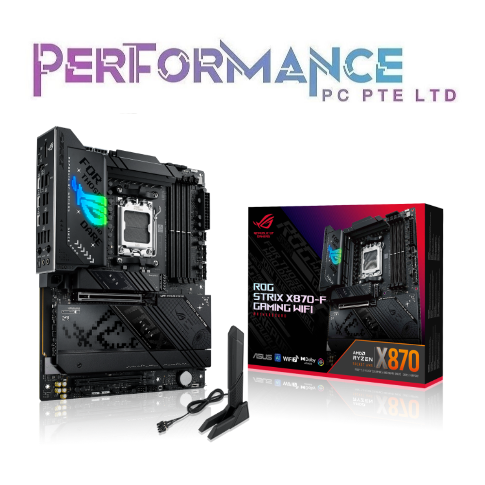 Asus ROG STRIX X870-F X870F X 870F X 870 F GAMING WIFI Black Gaming Motherboard (3 YEARS WARRANTY BY AVERTEK ENTERPRISES PTE LTD)