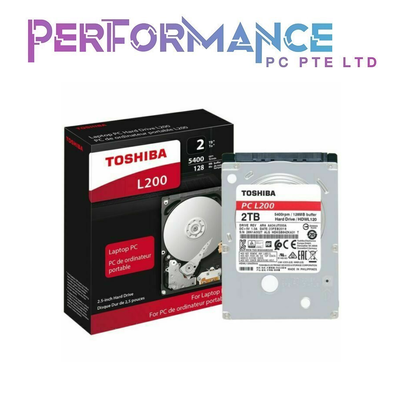 TOSHIBA L200 PERFORMANCE DESKTOP INTERNAL 2.5 " HDD 1TB / 2TB 5400 rpm (3 YEARS WARRANTY)