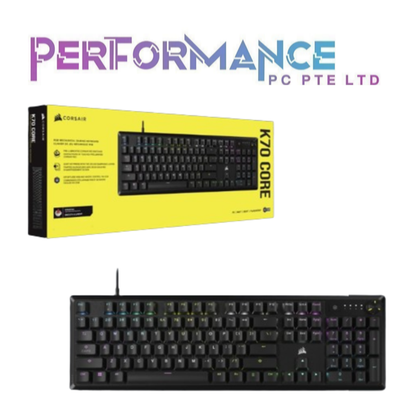 Corsair K70 CORE RGB Black Wired Mechanical Full Size Gaming Keyboard (2 YEARS WARRANTY BY CONVERGENT SYSTEMS PTE LTD)