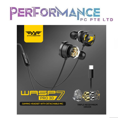 Armaggeddon WASP-7 PRO Triple Driver Gaming Earphone - Dual Bass  (1 YEARS WARRANTY BY LEAPFROG DISTRIBUTION PTE LTD)