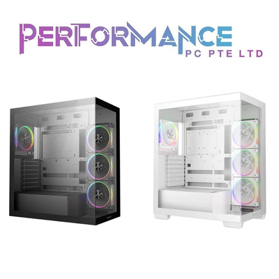 DEEPCOOL CG580 4F V2 Mid Tower Gaming Cabinet - Black/White (1 YEAR WARRANTY BY TECH DYNAMIC PTE LTD)