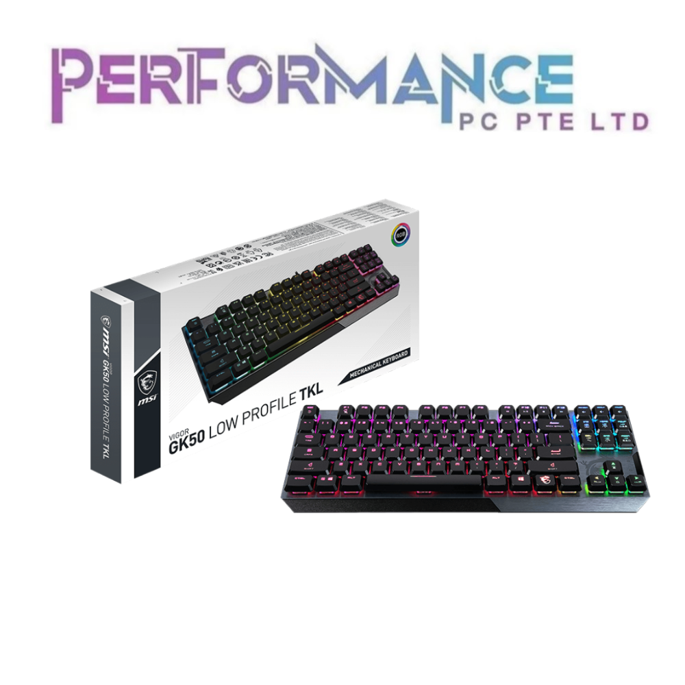 MSI VIGOR GK50 LOW PROFILE TKL GAMING KEYBOARD (1 YEARS WARRANTY BY CORBELL TECHNOLOGY PTE LTD)
