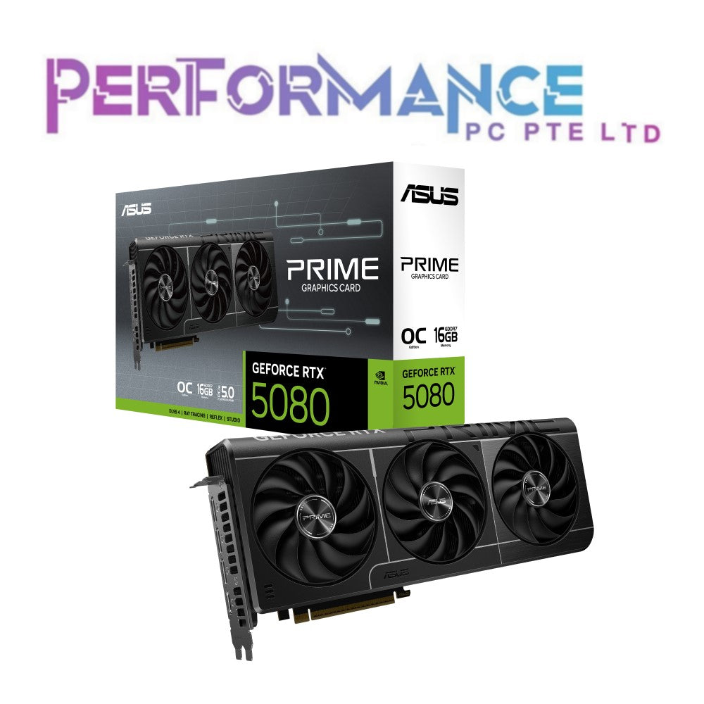 ASUS PRIME RTX 5080 RTX5080 16GB GDDR7 OC EDITION GRAPHICS CARD (3 YEARS WARRANTY BY AVERTEK ENTERPRISES PTE LTD)