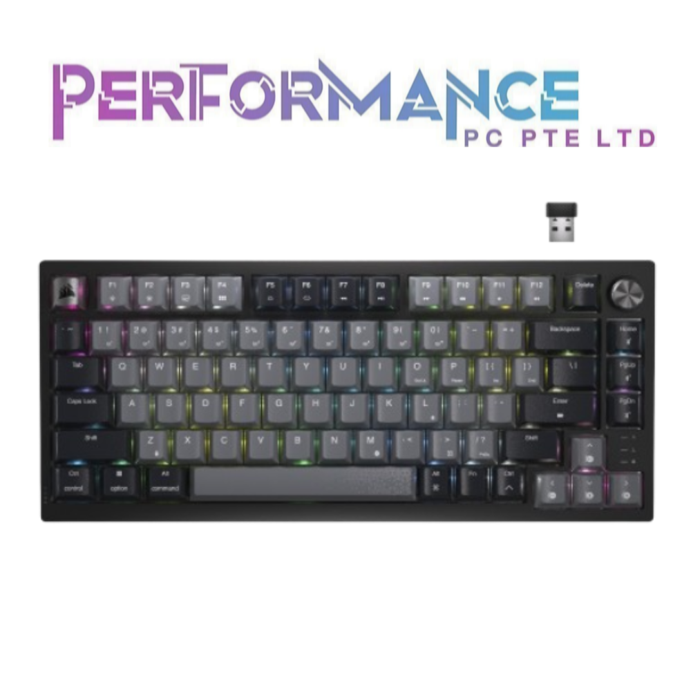 Corsair K65 PLUS WIRELESS 75% RGB Black Mechanical Gaming Keyboard (2 YEARS WARRANTY BY CONVERGENT SYSTEMS PTE LTD)