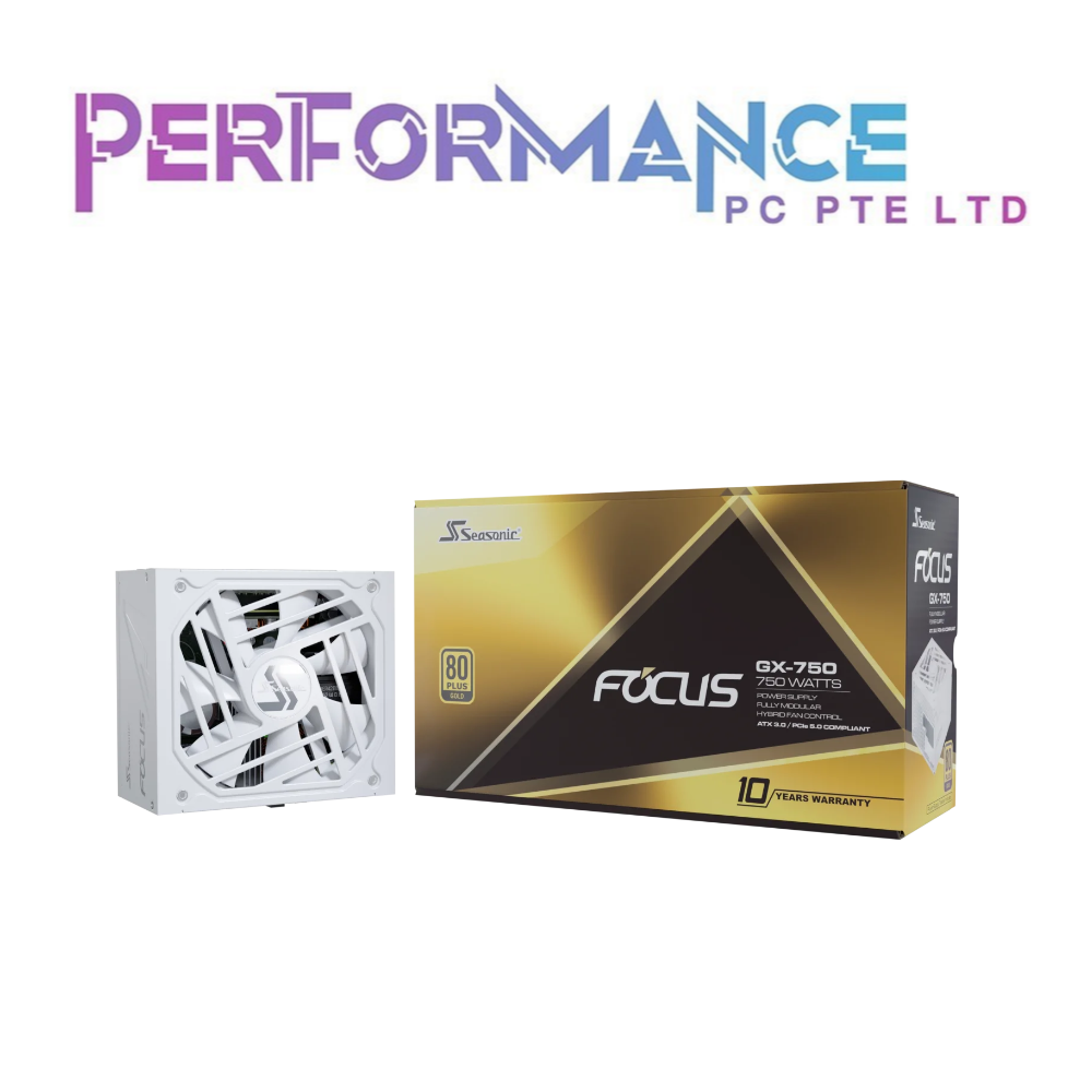 SEASONIC FOCUS GX 750W FULLY MODULAR (ATX3.0) WHITE (10 YEARS WARRANTY BY CORBELL TECHNOLOGIES )