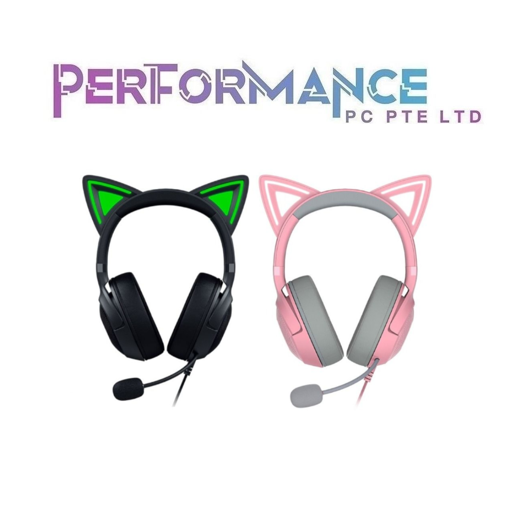 Razer Kraken Kitty V2 - USB Headset with RGB Kitty Ears - Black/ Quartz Edition - FRML Packaging (2 YEARS WARRANTY BY BAN LEONG TECHNOLOGY PTE LTD)