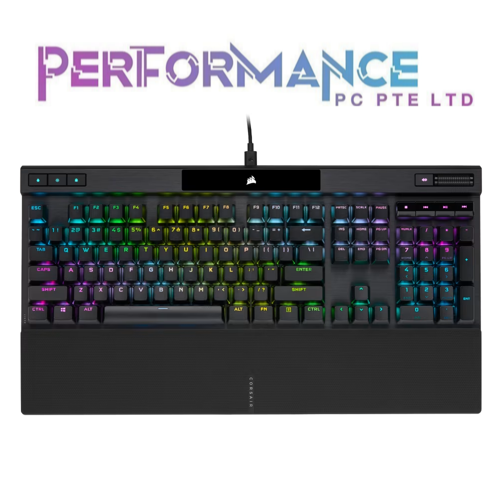 Corsair K70 RGB PRO Black/White Optical-Mechanical Gaming Keyboard OPX Switch with PBT DOUBLE SHOT PRO Keycaps (2 YEARS WARRANTY BY CONVERGENT SYSTEMS PTE LTD)