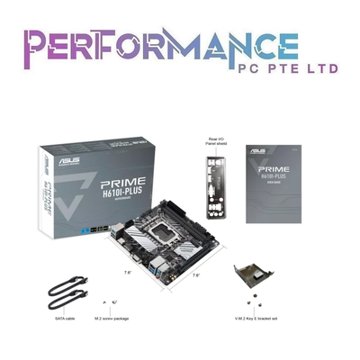 Asus Prime H610I PLUS H 610 I H 610I Mini-ITX motherboard Intel® LGA 1700 socket: Ready for 13th & 12th Gen Intel® Core processors.( 3 Years Warranty with Avertek Pte Ltd )