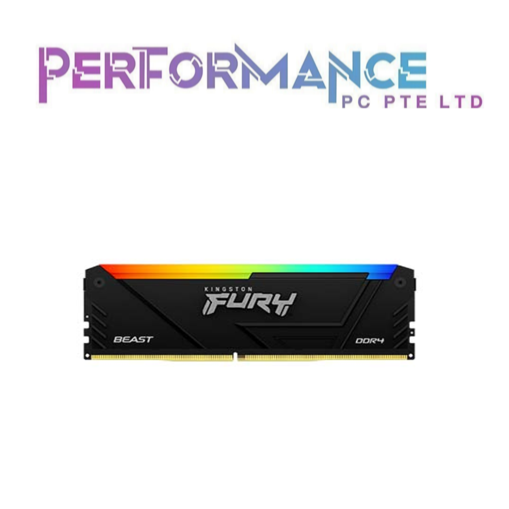 Kingston Fury Beast RGB 2x8gb / 2x16gb / 2x32gb 3600mhz CL17 / CL18 DDR4 Memory kit (3 Years Warranty by Convergent)