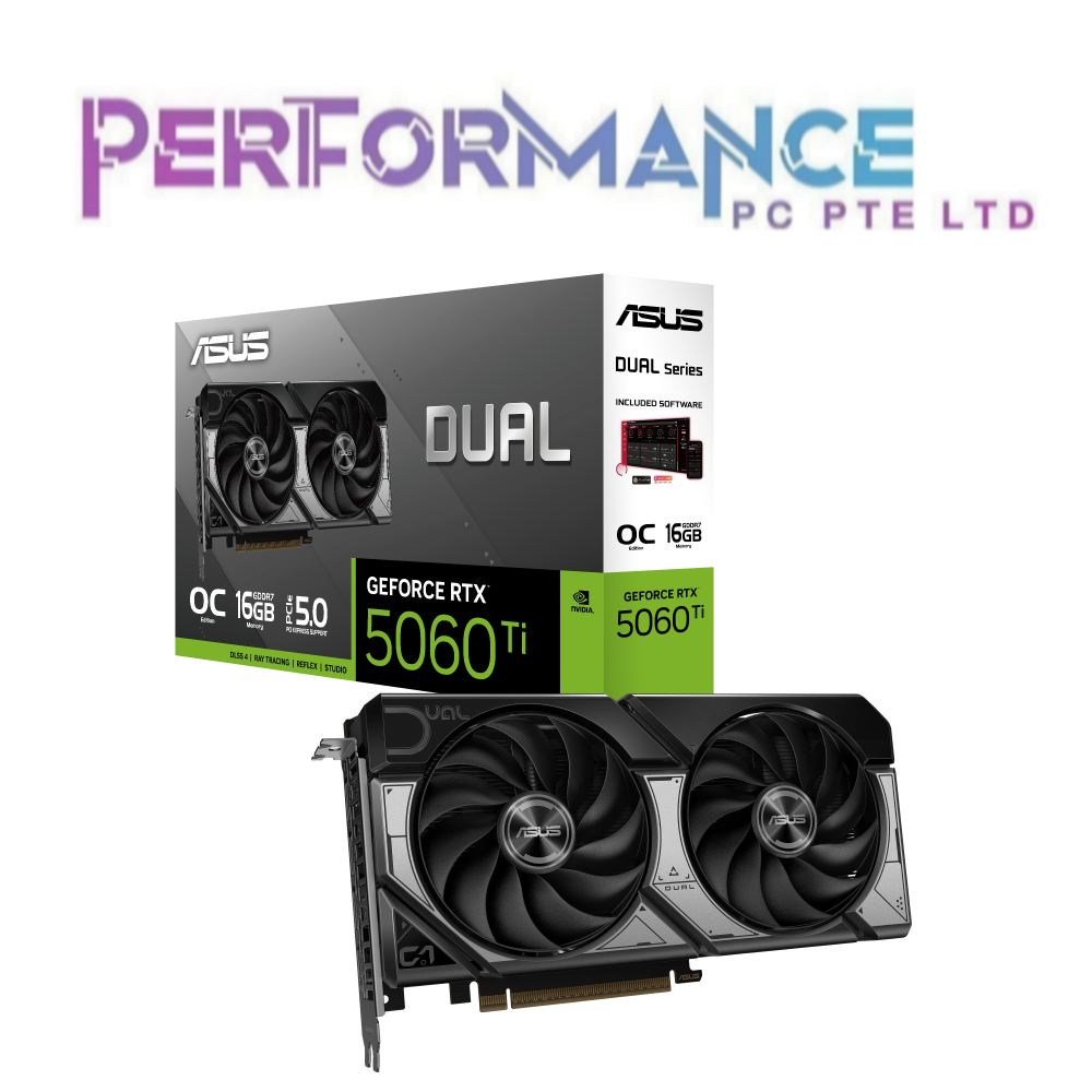 ASUS Dual GeForce RTX™ 5060 Ti 5060Ti 16GB GDDR7 OC Edition (3 YEARS WARRANTY BY BAN LEONG TECHNOLOGIES PTE LTD)