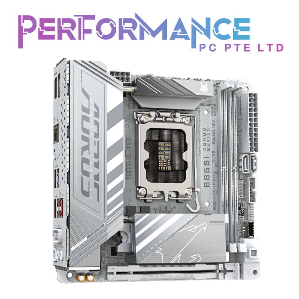 GIGABYTE B860I AORUS PRO ICE DDR5 DUAL CHANNEL MEMORY MOTHERBOARD  (3 YEARS WARRANTY BY CDL TRADING PTE LTD)