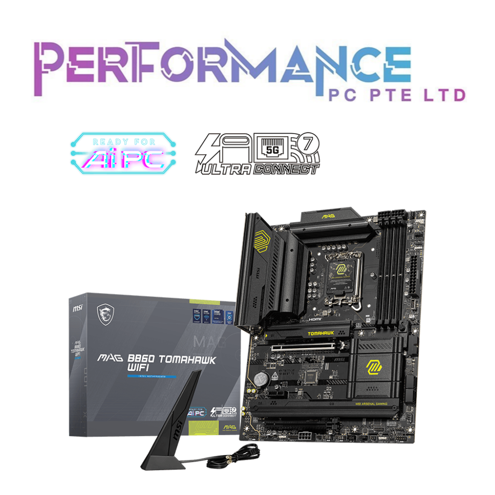 MSI MAG B860 TOMAHAWK WIFI DDR5 MOTHERBOARD (3 YEARS WARRANTY BY CORBELL)