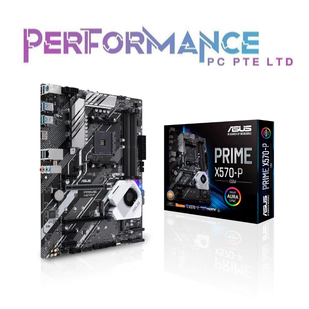 ASUS PRIME X570-P X570P X 570 P CSM AM4 PCIe4.0 DDR4 Dual M.2 ATX Motherboard (3 YEARS WARRANTY BY AVERTEK ENTERPRISES PTE LTD)