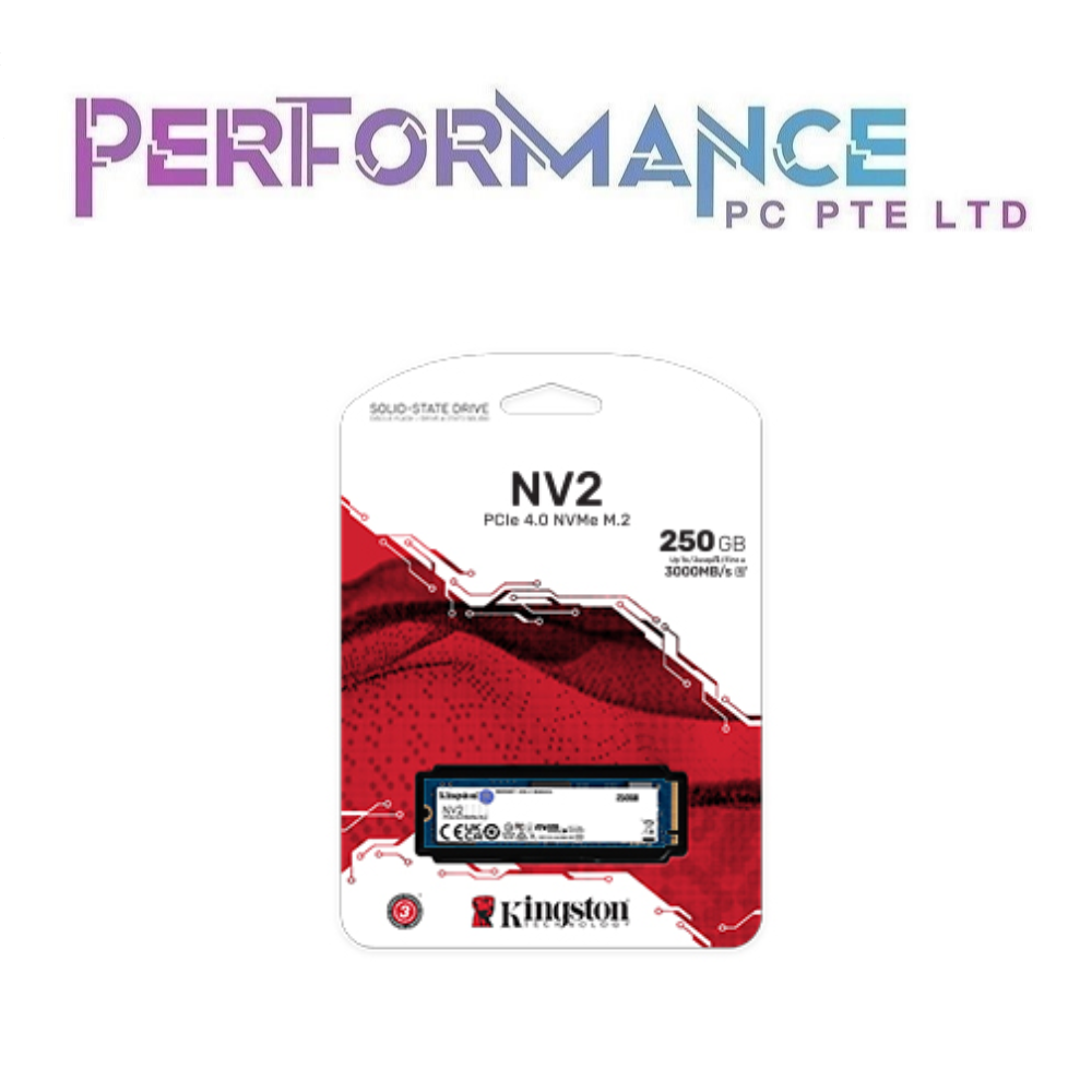 Kingston NV2 M.2 2280 PCIe 4.0 NVMe SSD 250GB / 500GB / 1TB / 2TB / 4TB (3 Years Warranty By Convergent System Pte Ltd)