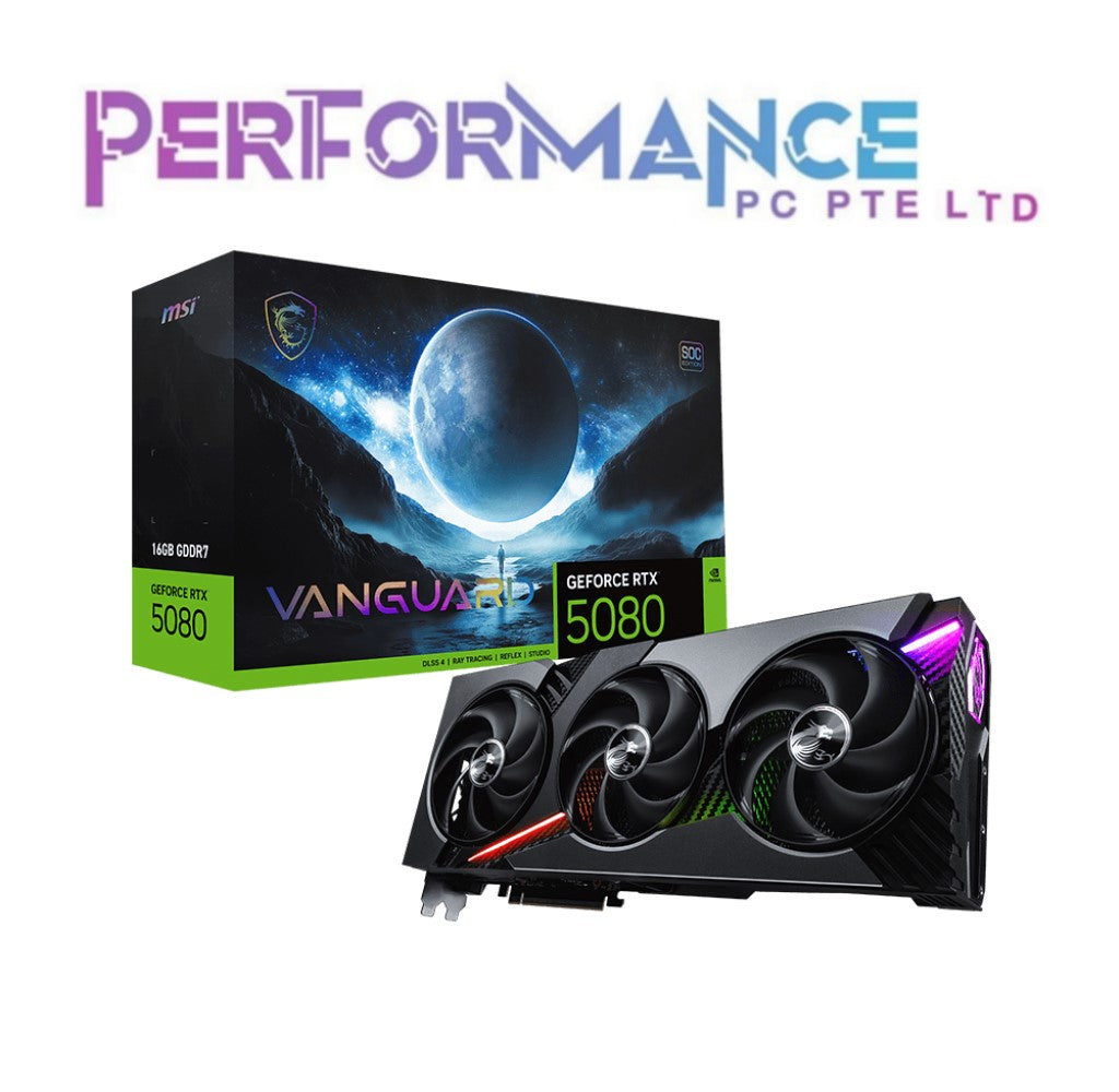 MSI VANGUARD SOC EDITION RTX 5080 RTX5080 16GB GDDR7 GRAPHICS CARD (3 YEARS WARRANTY BY CORBELL TECHNOLOGIES PTE LTD)