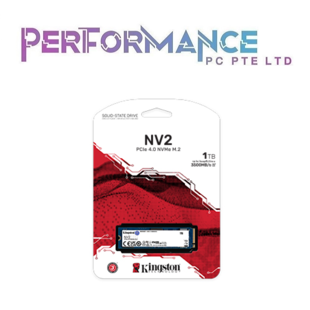 Kingston NV2 M.2 2280 PCIe 4.0 NVMe SSD 250GB / 500GB / 1TB / 2TB / 4TB (3 Years Warranty By Convergent System Pte Ltd)