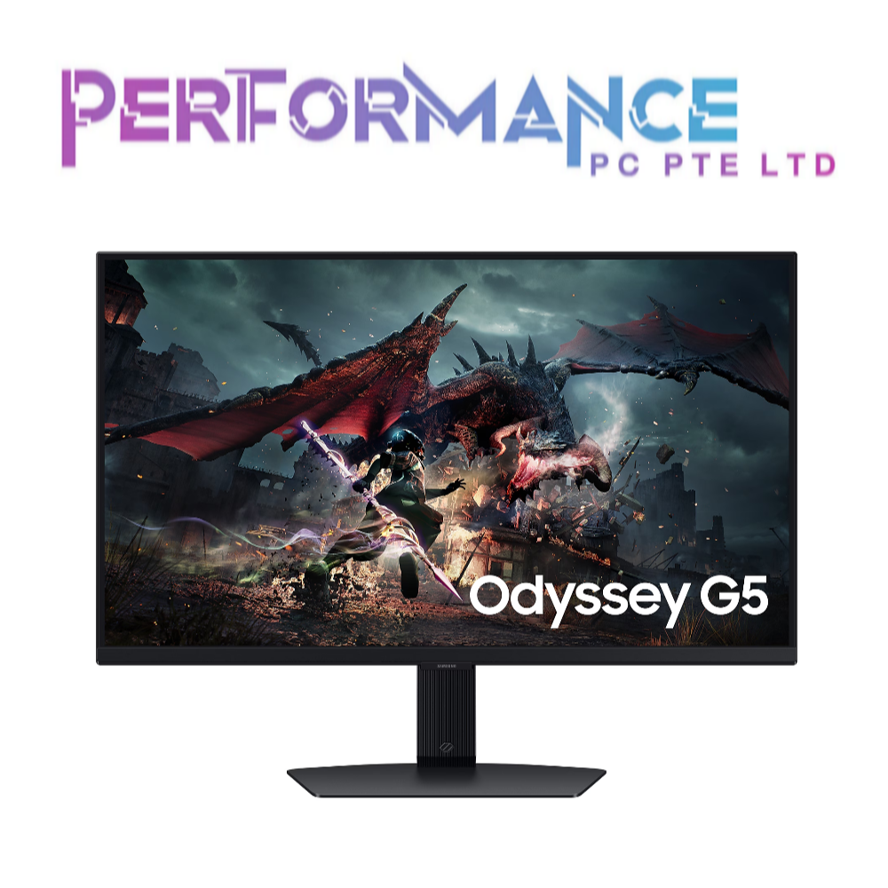 SAMSUNG 27" FLAT HEIGHT ADJUSTABLE G5 GAMING MONITOR LS27DG502EEXXS (3 YEARS WARRANTY BY BAN LEONG TECHNOLOGY PTE LTD)