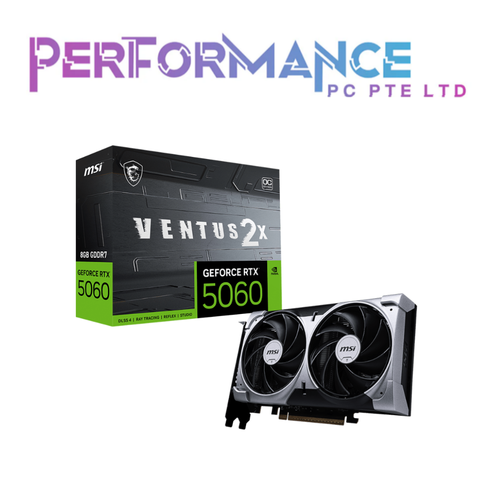 MSI GeForce RTX™ 5060 8G VENTUS 2X OC GRAPHICS CARD (3 YEARS WARRANTY BY CORBELL TECHNOLOGY PTE LTD)