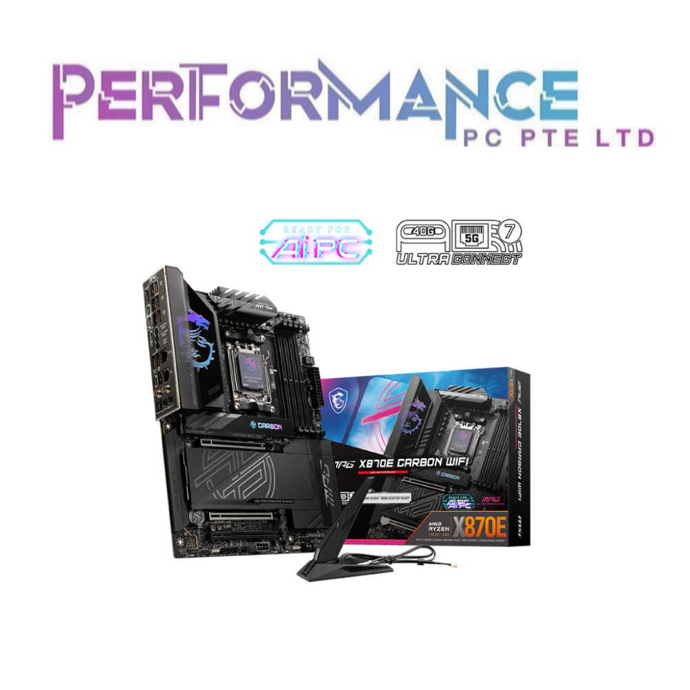 MSI MPG X870E CARBON WIFI Motherboard (3 years Warranty by CORBELL PTE LTD)