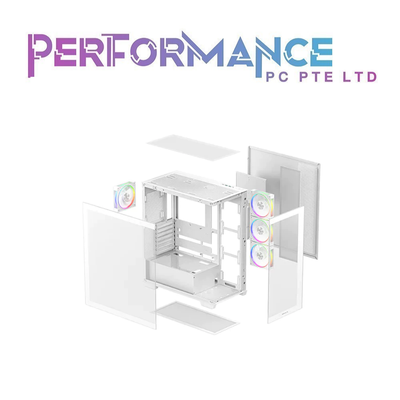 DEEPCOOL CG580 4F V2 Mid Tower Gaming Cabinet - Black/White (1 YEAR WARRANTY BY TECH DYNAMIC PTE LTD)