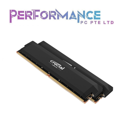 Crucial Pro Overclocking 32GB Kit (2x16GB) DDR5-6000 / 6400 CL36/CL38 UDIMM Black/White (LIMITED LIFETIME WARRANTY)