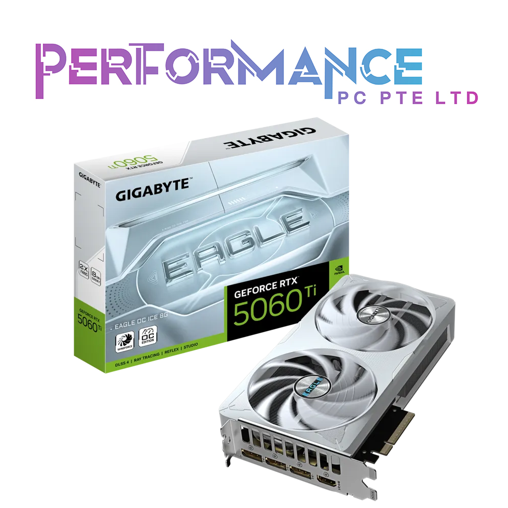 GIGABYTE GeForce RTX™ 5060 Ti 5060Ti  EAGLE OC ICE 8G GRAPHICS CARD (3 YEARS WARRANTY BY CDL TRADING PTE LTD)